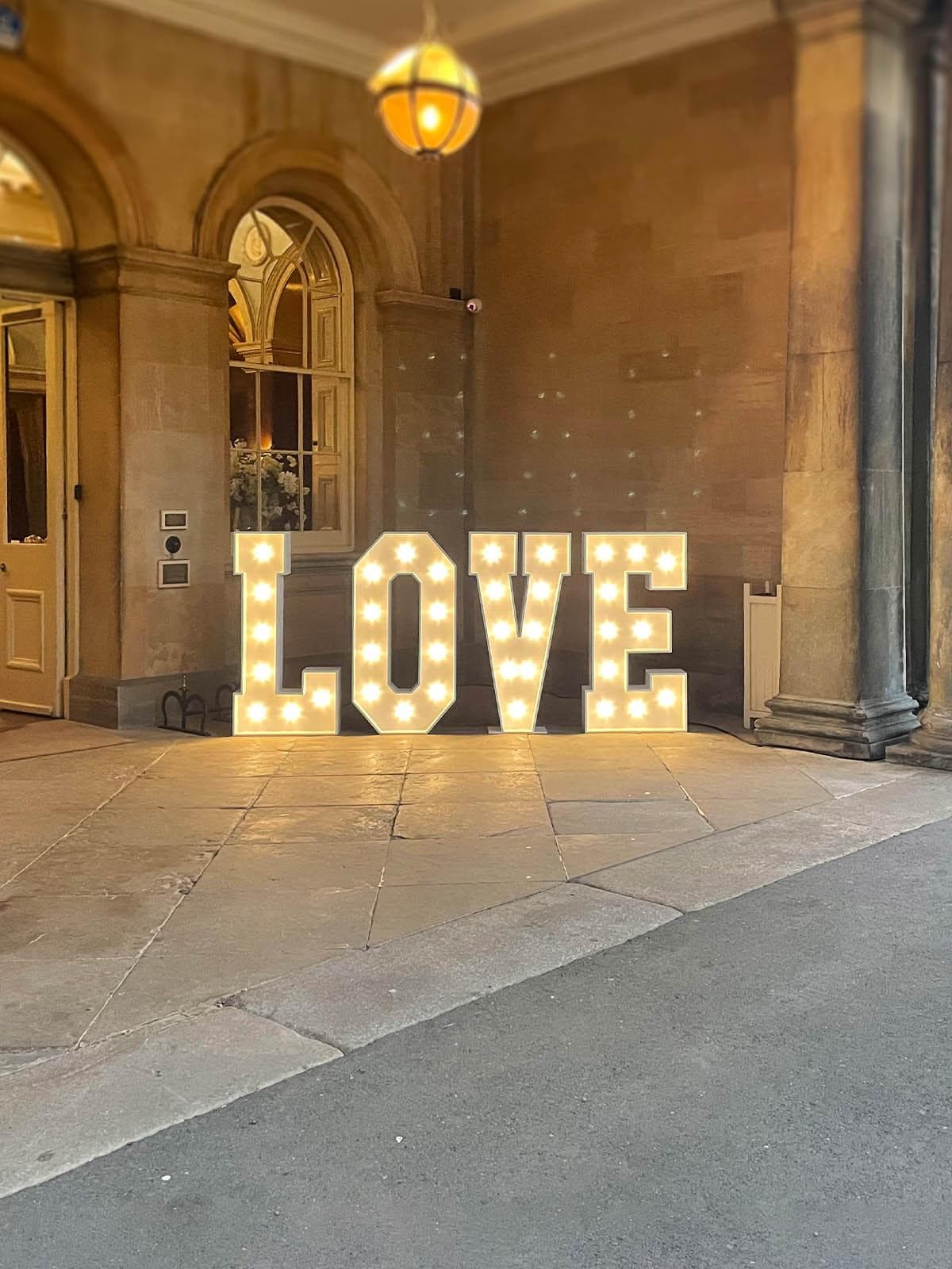 LOVE LED Letters Wedding Hire